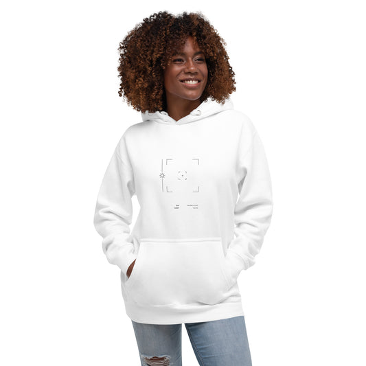 Photographer Minimalist Themed Unisex White Hoodie || Filipe Santos -Art Shop